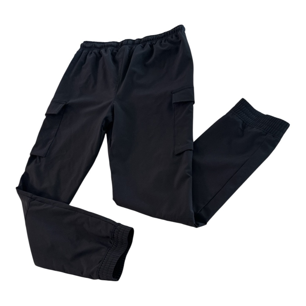 All In Motion Unisex Cargo Jogger Pants XL Black | Utility High Waist Drawstring - Picture 9 of 13